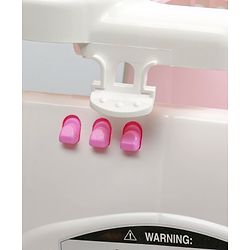 Babyhug 2 in 1 Feeding Chair & Booster Seat - Pink| Easy to Install| Safety Harness| Adjustable Double Food Tray| Durable Sturdy Material| Adjustable Height