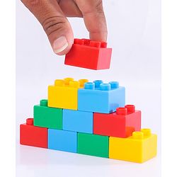 Babyhug Premium 72 Pcs Big Size Colorful Blocks| Toys Building and Construction Interlocking Jumbo Blocks with Big Building Storage Deluxe Bag | Educational and Learning Toy for Children| BIS Certified| Non-Toxic