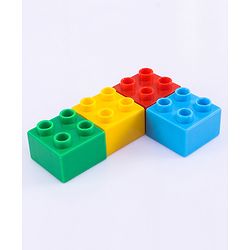 Babyhug Premium 72 Pcs Big Size Colorful Blocks| Toys Building and Construction Interlocking Jumbo Blocks with Big Building Storage Deluxe Bag | Educational and Learning Toy for Children| BIS Certified| Non-Toxic