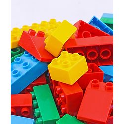 Babyhug Premium 72 Pcs Big Size Colorful Blocks| Toys Building and Construction Interlocking Jumbo Blocks with Big Building Storage Deluxe Bag | Educational and Learning Toy for Children| BIS Certified| Non-Toxic