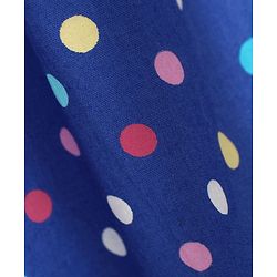 Babyhug Singlet Polka Dot Frock Bow Applique - Blue