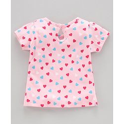 Babyhug Half Sleeves Biowashed Tees Unicorn Print Pack of 3 - Pink White