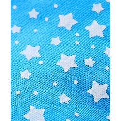 Babyhug Cap Mittens and Booties Set Star Print Blue - Cap Diameter 11 cm