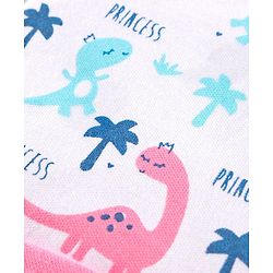 Babyhug Cap Mitten & Booties  Dino Print - Cap Diameter 10.5 cm