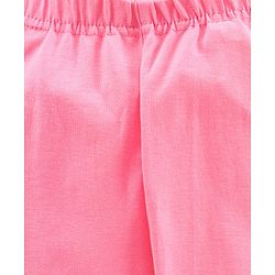 Babyhug Lace Border Three Fourth Leggings - White