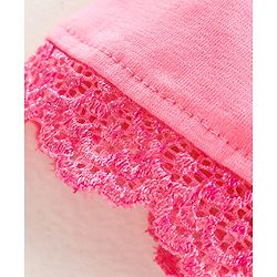 Babyhug Lace Border Three Fourth Leggings - White