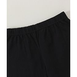 Babyhug Lace Border Three Fourth Leggings - White