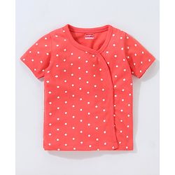 Babyhug Half Sleeves Vests Butterfly Print Pack of 2 - Red and Pink