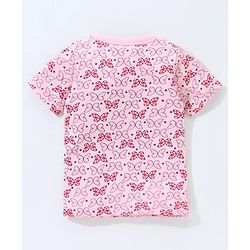 Babyhug Half Sleeves Vests Butterfly Print Pack of 2 - Red and Pink