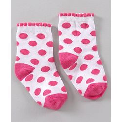 Cutewalk by Babyhug Anti Bacterial Socks Pack of 3 Pairs - Pink