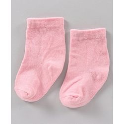 Cutewalk by Babyhug Anti Bacterial Socks Pack of 3 Pairs - Pink