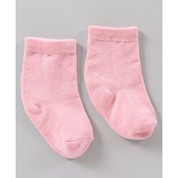 Cutewalk by Babyhug Anti Bacterial Socks Pack of 3 Pairs - Pink