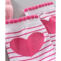 Cutewalk by Babyhug Anti Bacterial Socks Pack of 3 Pairs - Pink