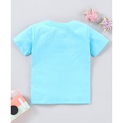 Babyhug Half Sleeves Bio-wash Tee Mickey Mouse Print -  Blue