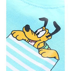 Babyhug Half Sleeves Bio-wash Tee Mickey Mouse Print -  Blue