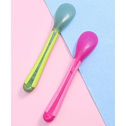 Babyhug Heat Sensitive Spoons Pack of 2 - Green Pink