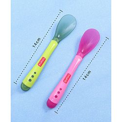 Babyhug Heat Sensitive Spoons Pack of 2 - Green Pink