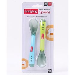 Babyhug Heat Sensitive Spoons Pack of 2 - Green Pink