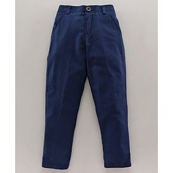 Babyhug Full Sleeves 3 Piece Party Suit - Navy Blue