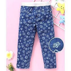 Babyhug Denim Jeggings  - Blue