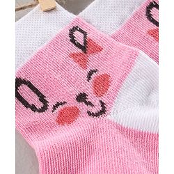 Cute Walk by Babyhug Anti Bacterial Ankle Length Socks Pack of 2 Cartoon Design - Multicolor
