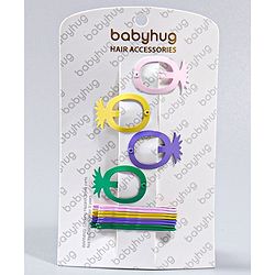 Babyhug Hair Pins And Clips Multicolor - Pack of 12