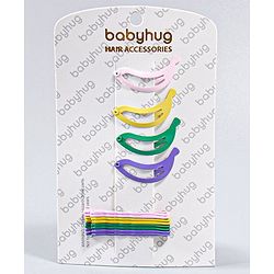 Babyhug Hair Pins And Clips Multicolor - Pack of 12