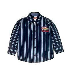 Babyhug Full Sleeves Shirt Striped - Navy