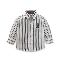 Babyhug Full Sleeves T-shirt Striped - White
