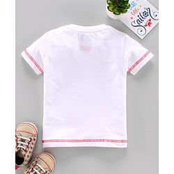 Babyhug Half Sleeves Biowashed T-shirt Marvel Print - White