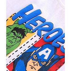 Babyhug Half Sleeves Biowashed T-shirt Marvel Print - White