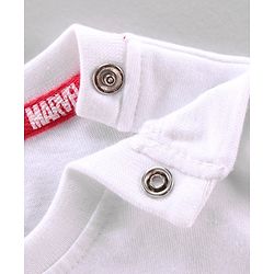 Babyhug Half Sleeves Biowashed T-shirt Marvel Print - White