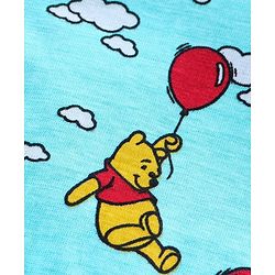 Babyhug Full Sleeves Foooted Sleepsuit Winnie The Pooh Print - Blue