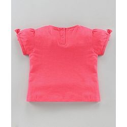 Babyhug Dungaree With Inner Top Fruits Print - Blue Pink