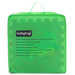 Babyhug Premium Pop Out Interlocking Animal Floor Puzzle Playmat (95cm * 95cm)- 9 Jumbo Pieces| Eva Soft Colorful Kids Floor mat - Thickness 1 cm| BIS Certified| 6 months+| Colors may vary