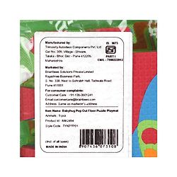 Babyhug Premium Pop Out Interlocking Animal Floor Puzzle Playmat (95cm * 95cm)- 9 Jumbo Pieces| Eva Soft Colorful Kids Floor mat - Thickness 1 cm| BIS Certified| 6 months+| Colors may vary