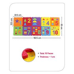 Babyhug Pop Out Playmat Numbers & Shapes Floor Mat (Colour May vary)