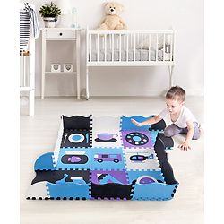 Babyhug Pop Out Floor Puzzle Playmat with Fence (Colour May vary)