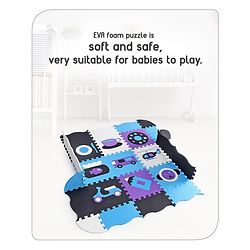 Babyhug Pop Out Floor Puzzle Playmat with Fence (Colour May vary)