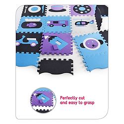 Babyhug Pop Out Floor Puzzle Playmat with Fence (Colour May vary)
