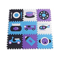 Babyhug Pop Out Floor Puzzle Playmat with Fence (Colour May vary)