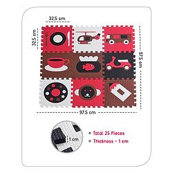 Babyhug Pop Out Floor Puzzle Playmat with Fence (Colour May vary)
