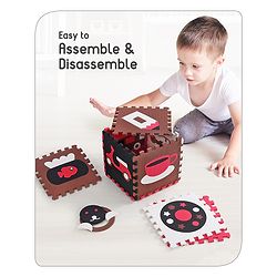Babyhug Pop Out Floor Puzzle Playmat with Fence (Colour May vary)