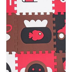 Babyhug Pop Out Floor Puzzle Playmat with Fence (Colour May vary)
