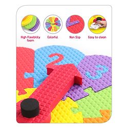 Babyhug Premium EVA Foam Fun Clock Puzzle 1-12 Pieces| Montessori Learning Eva Soft Colorful Toy - Thickness 1 cm| BIS Certified| 2 Years+| Colors may vary