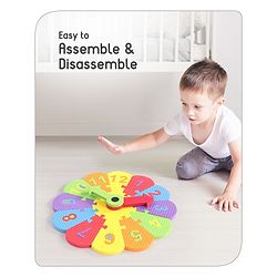 Babyhug Premium EVA Foam Fun Clock Puzzle 1-12 Pieces| Montessori Learning Eva Soft Colorful Toy - Thickness 1 cm| BIS Certified| 2 Years+| Colors may vary