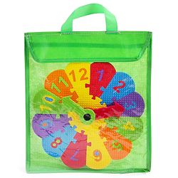 Babyhug Premium EVA Foam Fun Clock Puzzle 1-12 Pieces| Montessori Learning Eva Soft Colorful Toy - Thickness 1 cm| BIS Certified| 2 Years+| Colors may vary