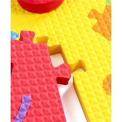Babyhug Premium EVA Foam Fun Clock Puzzle 1-12 Pieces| Montessori Learning Eva Soft Colorful Toy - Thickness 1 cm| BIS Certified| 2 Years+| Colors may vary
