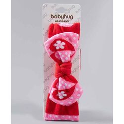 Babyhug Headbands with Bow Motif - Red