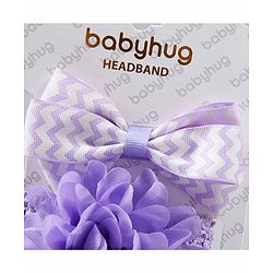 Babyhug Headband with Bow Motif Purple - Pack of 3